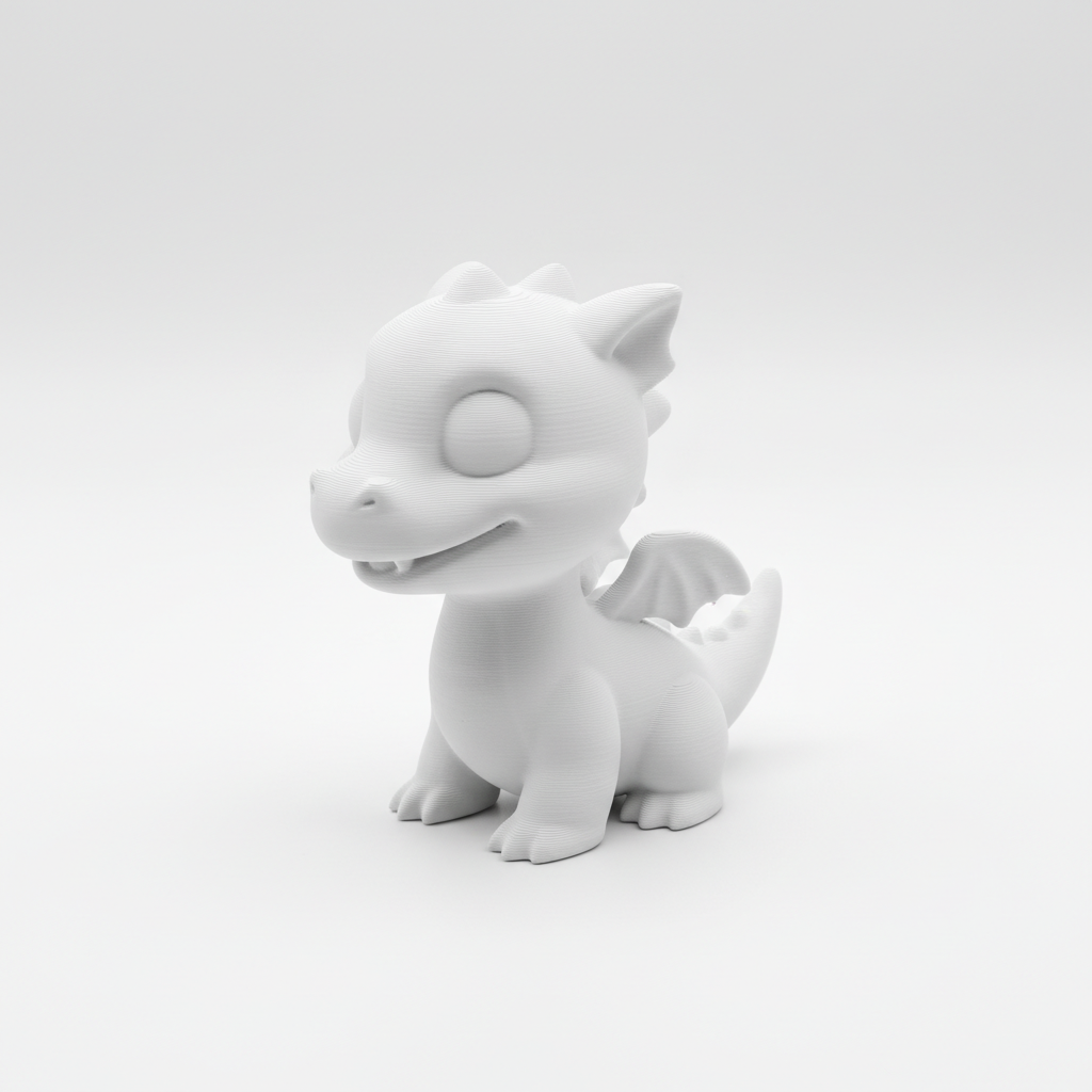 Dragon Figurine Only — 3D Printed Paint-Your-Own | No Paints | Ages 5+