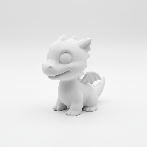 Dragon Figurine Only — 3D Printed Paint-Your-Own | No Paints | Ages 5+