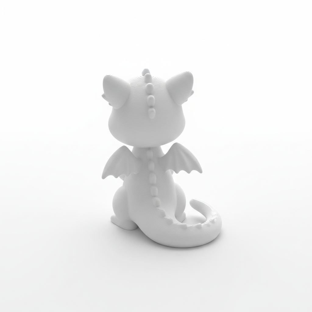 Dragon Figurine Only — 3D Printed Paint-Your-Own | No Paints | Ages 5+